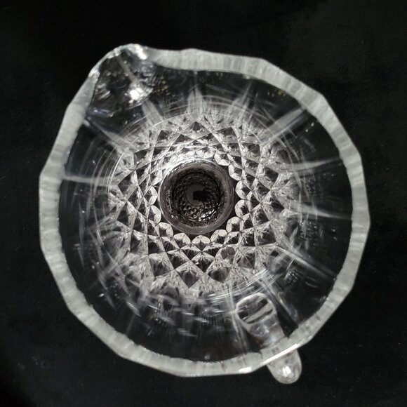 Small Vintage Val St. Lambert Crystal Imperial Glass Pitcher 6'' , 16 fl oz - Picture 5 of 7